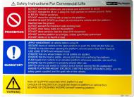 Ratcliff Palfinger Safety Label - Commercial Lifts 4831-106-2